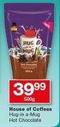 House Of Coffees Hug-In A-Mug Hot Chocolate-500g