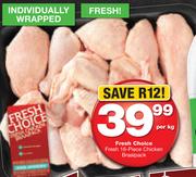 Fresh Choice Fresh 16 Piece Chicken Braaipack-Per kg