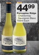 Porcupine Ridge Chardonnay/Sauvignon Blanc-750ml Each