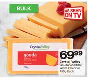 Crystal Valley Gouda/Cheddar/White Cheddar-750g Each