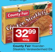 County Fair Hoender Steaklets-400g Each
