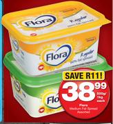 Flora Medium Fat Spread-500g/1Kg Each