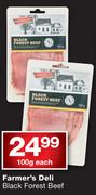 Farmer's Deli Black Forest Beef-100g Each