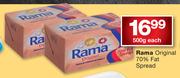 Rama Original 70% Fat Spread-500g Each