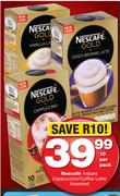Nescafe Instant Cappuccino/Coffee-10 Per Pack