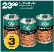 Rhodes Baked Beans In Tomato Sauce-3x410g