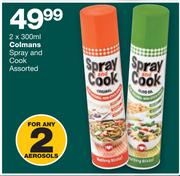Colmans Spray And Cook-2x300ml