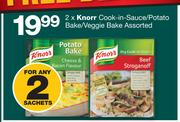 Knorr Coock In Sauce/Potato Bake/Veggie Bake-For Any 2 Sachets