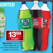 Sparletta Creme Soda/ Sparberry/ Iron Brew/ Pine Nut/ Apple Cold Drink-2Ltr Each