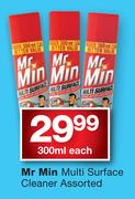 Mr Min Multi Surface Cleaner-300ml Each