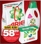 Ariel Auto Washing Powder 3kg, Liquid Detergent 2Ltr, Detergent Capsules 21's Per Pack-Each