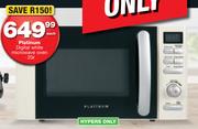 Platinum 20Ltr Digital White Microwave Oven-Each