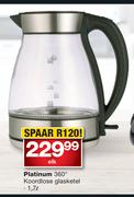 Platinum 1.7Ltr 360° Koordlose Glasketel-Elk