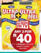 Danone Ultra Mel Vanilla Custard Assorted-2 x 1Ltr