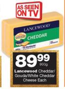 Lancewood Cheddar/Gouda/White Cheddar Cheese-900g Each