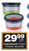 Lancewood Cream Cheese Assorted-230g Each