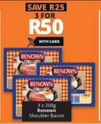 Renown Shoulder Bacon-3 x 200g