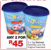 Danone Nutriday Low Fat Yoghurt Assorted-2 x 1Kg