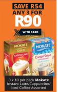 Mokate Instant Latte/Cappuccino/Iced Coffee Assorted-3 x 10 Per Pack