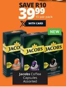 Jacobs Cooffee Capsules Assorted-10 Per Pack