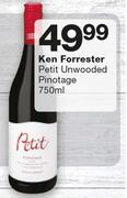 Ken Forrester Petit Unwooded Pinotage-750ml