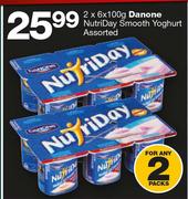Danone NutriDay Smooth Yoghurt-2x6x100g