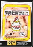 Goldi Frozen Mixed Chicken Portions With Brine-Based Mixture-2kg