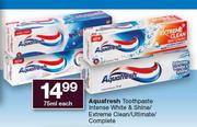 Aquafresh Toothpaste Intense White & Shine/Extreme Clean/Ultimate/Complete-75ml Each