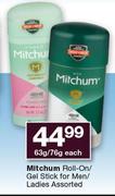 Mitchum Roll-On/Gel Stick For Men/Ladies Assorted-63g/76g Each