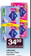Libresse Sanitary Pads Assorted-2 x 8/2 x 10 Per Pack