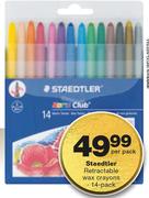 Staedtler Retractable Wax Crayoons 14 Pack-Per Pack