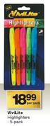 ViviLite Highlighters 5 Pack-Per Pack