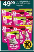 Whiskas Cat Food Pouches Assorted-10 x 85g