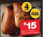 4 x Freshly Baked Garlic Wedges
