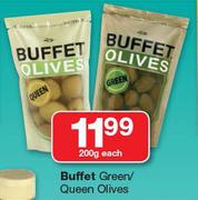 Buffet Green/Queen Olives-200g Each