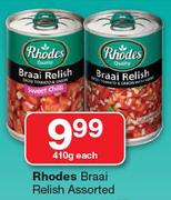 Rhodes Braai Relish-410g Each