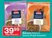 Bokomo Nature's Source Muesli-500g/750g Each
