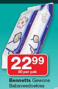 Bennetts Gewone Babaveedoekies-80's Per Pack