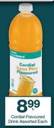 HouseBrand Cordial Flavoured Drink-1Ltr Each