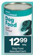 Housebrand Dog Food-820g Each