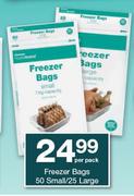Housebrand Freezer Bags 50 Small/25 Large-Per Pack