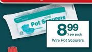 Housebrand Wire Pot Scourers-3 per Pack