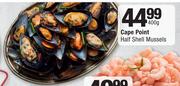 Cape Point Half Shell Mussels-400gm