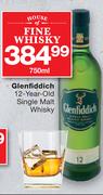 Glenfiddich 12-Year-Old Single Malt Whisky-750ml
