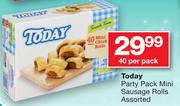 Today Party Pack Mini Sausage Rolls Assorted-40 Per Pack