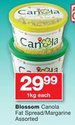 Blossom Canola Fat Spread/Margarine Assorted-1Kg Each