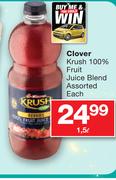 Clover Krush 100% Fruit Juice Blend Assorted-1.5Ltr