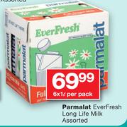 Parmalat Everfresh Long Life Milk Assorted-6X1Ltr