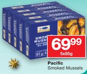 Pacific Smoked Mussels-5X85gm