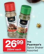 Ina Paarman's Spice Shaker Assorted-200ml Each